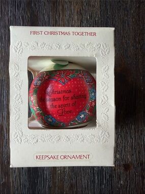 Hallmark Red Heart 'First Christmas Together' Keepsake Ornament 1981